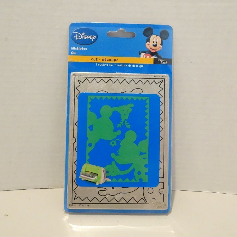 Disney Provo Craft Cuttlebug Mistletoe Mickey Minnie Mouse Cutting Die NEW 2007